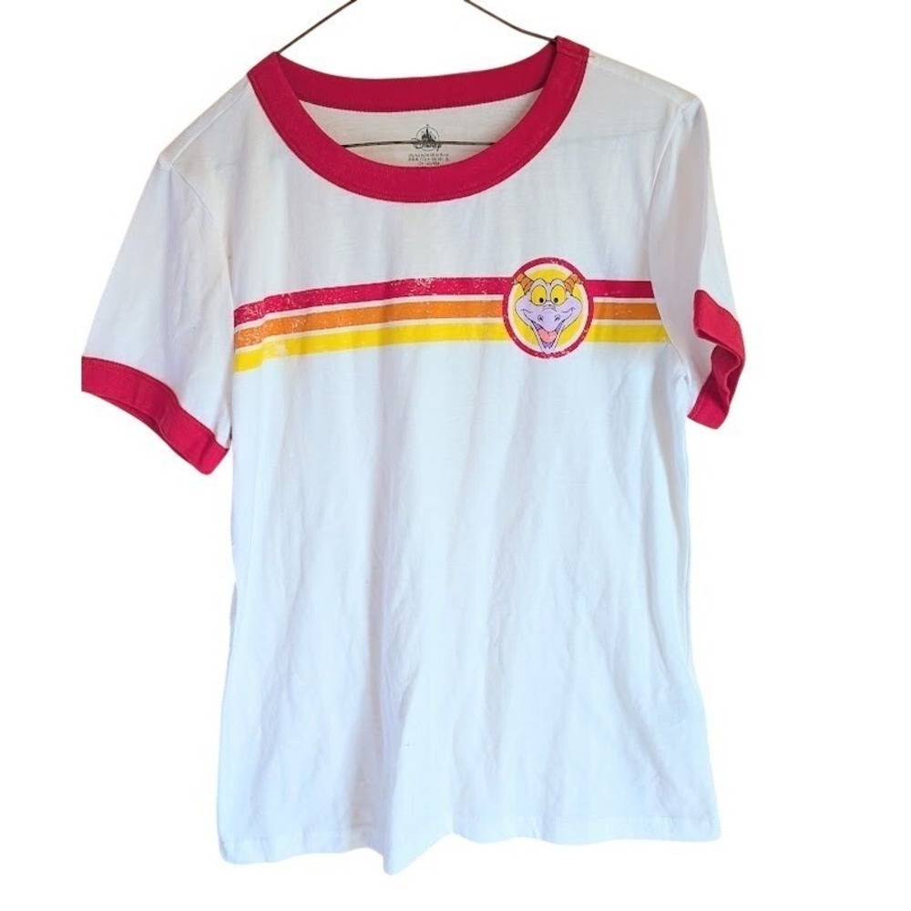 Disney Figment Ringer Tee Women M Retro Epcot Graphic Nostalgic 80s Style Dragon